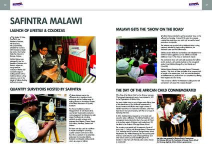 SAFINTRA MALAWI MALAWI GETS THE ‘SHOW ON THE ROAD’