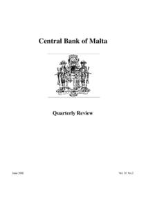 Central Bank of Malta  Quarterly Review June 2002