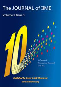 Journal of IiME  Invest in ME (Charity NrVolume 9 Issue 1