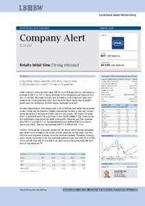 INSTITUTIONAL EQUITY RESEARCH  COMPANY ALERT Company Alert