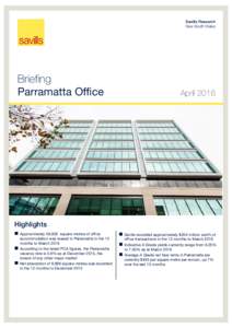 Savills Research New South Wales Briefing Parramatta Office