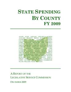 STATE SPENDING BY COUNTY FY 2009 ADAMS ALLEN ASHLAND ASHTABULA ATHENS AUGLAIZE BELMONT BROWN BUTLER CARROLL