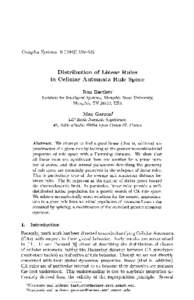 Distribution of Linear Rules in Cellular Automata Rule Space