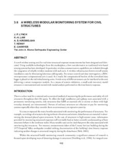 3.6  A WIRELESS MODULAR MONITORING SYSTEM FOR CIVIL STRUCTURES  J. P. LYNCH