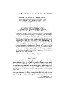 Acta Zoologica Academiae Scientiarum Hungaricae 48 (Suppl. 2), pp. 61–65, 2002  INFLUENCE OF THE DENSITY OF CHRYSOPERLA