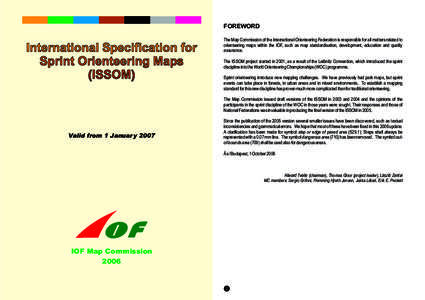 FOREWORD  International Specification for Sprint Orienteering Maps (ISSOM)