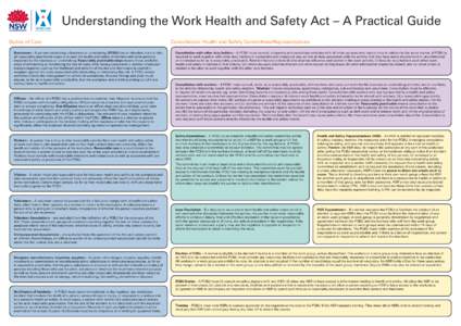 Understanding the Work Health and Safety Act - A practical guide