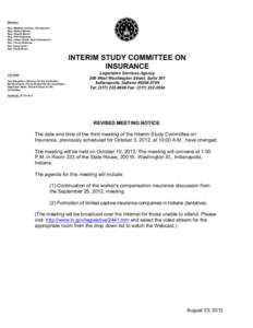 NT[removed]Interim Study Committee on Insurance