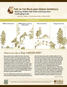 Fire in the Wildland-Urban Interface: Reducing Wildfire Risk While Achieving Other Landscaping Goals by Cotton K. Randall, L. Annie Hermansen-Báez, and Glenn Acomb  landscaping goals