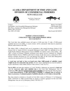 Anoplopomatidae / Sablefish / Fisheries management / Bycatch / Alaska Department of Fish and Game / Cook Inlet / National Marine Fisheries Service / U.S. Regional Fishery Management Councils / Fish / Geography of Alaska / Fisheries science