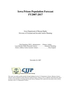 Microsoft Word - FY08 Iowa Prison Population Forecast Final
