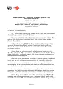 United Nations Framework Convention on Climate Change / Earth / Economics of global warming / Adaptation to global warming / Environment / Climate change policy / Climate change