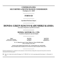 Mining in Rwanda / Law / Economy of Japan / Honda / Due diligence / Transport / Automotive Industry Action Group / Diligence / Mining in the Democratic Republic of the Congo / Conflict minerals / Minerals