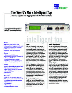 ®  The World’s Only Intelligent Tap iTap 10 GigaBit Port Aggregator with XFP Monitor Ports  intelligent tap