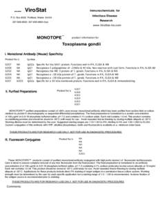 ..... ViroStat  Immunochemicals for Infectious Disease  P.O. Box 8522 Portland, Maine 04104