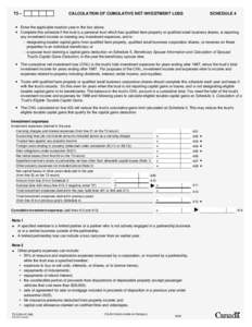 T3 –  SCHEDULE 4 CALCULATION OF CUMULATIVE NET INVESTMENT LOSS