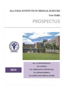 ALL INDIA INSTITUTE OF MEDICAL SCIENCES New Delhi PROSPECTUS  M.Sc./ M. BIOTECHNOLOGY/