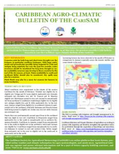 APRILA CARIBBEAN AGRO-CLIMATIC BULLETIN OF THE CARISAM CARIBBEAN AGRO-CLIMATIC BULLETIN OF THE CARISAM
