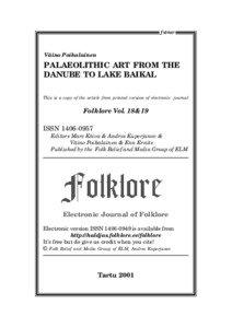 Väino Poikalainen  PALAEOLITHIC ART FROM THE