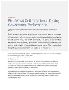 Microsoft Word - Five Ways Collaboration Is Driving Government Performance.docx
