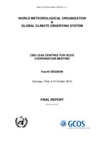 CBS-LC-GCOS-4/FINAL REPORT, p. 1  WORLD METEOROLOGICAL ORGANIZATION & GLOBAL CLIMATE OBSERVING SYSTEM