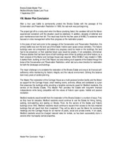 Microsoft Word[removed]Brooks Estate Master Plan Conclusion_090111