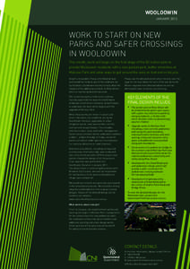 Wooloowin JANUARY 2012 WORK TO START ON NEW PARKS AND SAFER CROSSINGS in WOOLOOWIN