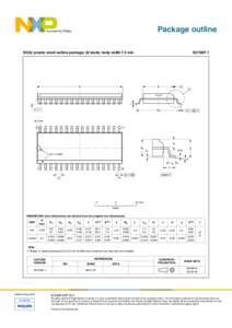 Package outline SO32: plastic small outline package; 32 leads; body width 7.5 mm SOT287-1  D