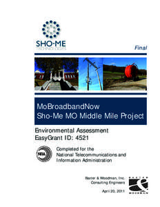 Final  MoBroadbandNow Sho-Me MO Middle Mile Project Environmental Assessment EasyGrant ID: 4521