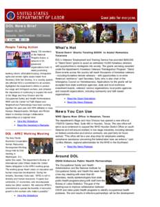 The DOL Newsletter - March 10, 2011: Celebrating Women; Taking Action; $600K for VETS Stand Down