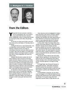 Jim Blasingame & Lori Goodson From the Editors  Y