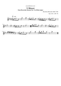 www.flutetunes.com  V. Minuet from Recorder Sonata No. 7 in B-flat major Benedetto Marcello (1686–1739) Op. 2, No. 7, SF. 775