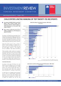 www.foreigninvestment.cl - August[removed]CHILE ENTERS UNCTAD RANKING OF TOP TWENTY FDI RECIPIENTS •  •