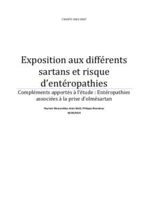 Exposition aux différents sartans et risque d’entéropathies