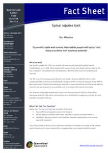 Fact Sheet  Queensland Spinal Cord Injuries