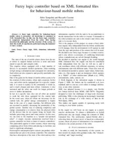 Logic in computer science / Robot / Fuzzy logic / Inference / Mobile robot / XML / Logic / Computing / Artificial intelligence
