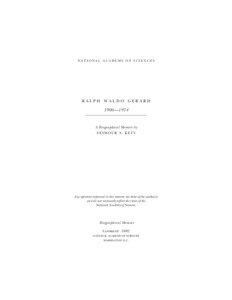 Knowledge / Ralph W. Gerard / Molecular and Behavioral Neuroscience Institute / Anatol Rapoport / Neuroscience / Center for Advanced Study in the Behavioral Sciences / Behavioral neuroscience / Anton Julius Carlson / Neurophysiology / Systems scientists / Academia / Science