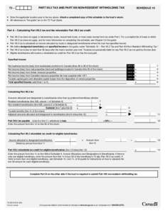 PART XII.2 TAX AND PART XIII NON-RESIDENT WITHHOLDING TAX  T3 – z z