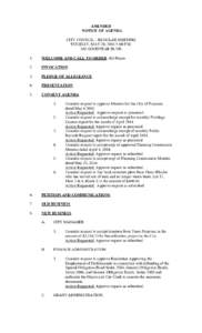 AMENDED NOTICE OF AGENDA CITY COUNCIL – REGULAR MEETING TUESDAY, MAY 20, 2014 5:00 P.M. 203 GOODYEAR BLVD. 1.