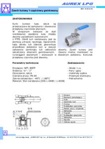 AUREX LPG REVPL Zawór kulowy 1-częściowy gwintowany ZASTOSOWANIE