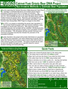 Northern Rocky Mountain Science Center U.S. Department of the Interior Geological Survey Cabinet-Yaak Grizzly Bear DNA Project