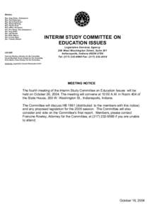 Members Rep. Greg Porter, Chairperson Rep. Paul Robertson Rep. David Orentlicher Rep. Robert Behning Rep. Phyllis Pond