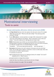 Therapy / Question / Mind / Social psychology / Psychology / Decisional balance sheet / Stephen Rollnick / Motivation / Psychotherapy / Motivational interviewing