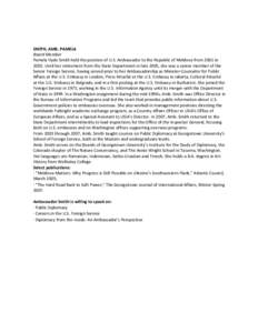 Diplomacy / Ambassadors of the United States / International relations / Propaganda / Year of birth missing / National security / Politics of the United States / Dan Mozena / Richard Norland / United States Information Agency / Diplomatic rank / Diplomatic mission