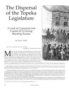 The Dispersal of the Topeka Legislature A Look at Command and Control (C2) During Bleeding Kansas