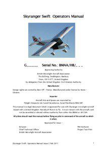 Skyranger Swift Operators Manual  G_______