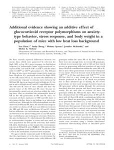 for heat loss in mice: II. Correlated responses in feed intake, body mass, body composition, and number born through fifteen generations. J. Anim. Sci. 75, 1469 –[removed]Nielsen, M. K., Jones, L. D., Freking, B. A., an