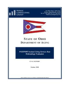 State of Ohio, Department of Aging PASSPORT/Assisted Living Services Rate Methodology Evaluation Final Report  TABLE OF CONTENTS