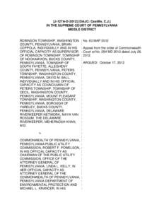 Geography of the United States / Washington County /  Pennsylvania / Supreme Court of Pennsylvania / Allegheny County /  Pennsylvania / Eastern United States / Pittsburgh metropolitan area / Pennsylvania / Bucks County /  Pennsylvania