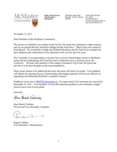 Education / Association of Commonwealth Universities / Budgets / McMaster University